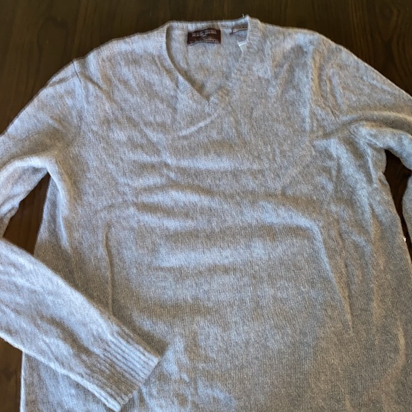 Mens wool blend grey sweater Large - Picture 5 of 5